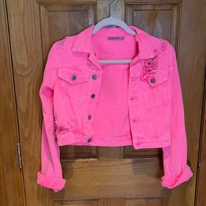 Carmae hot pink Jean Jacket